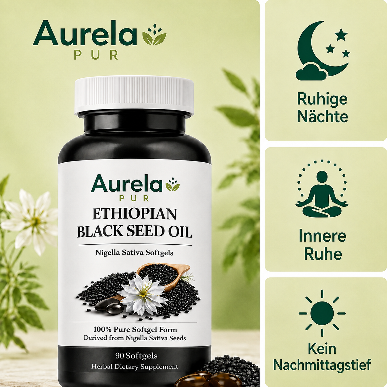Aurela Pur® Äthiopische Schwarzkummelöl Softgels