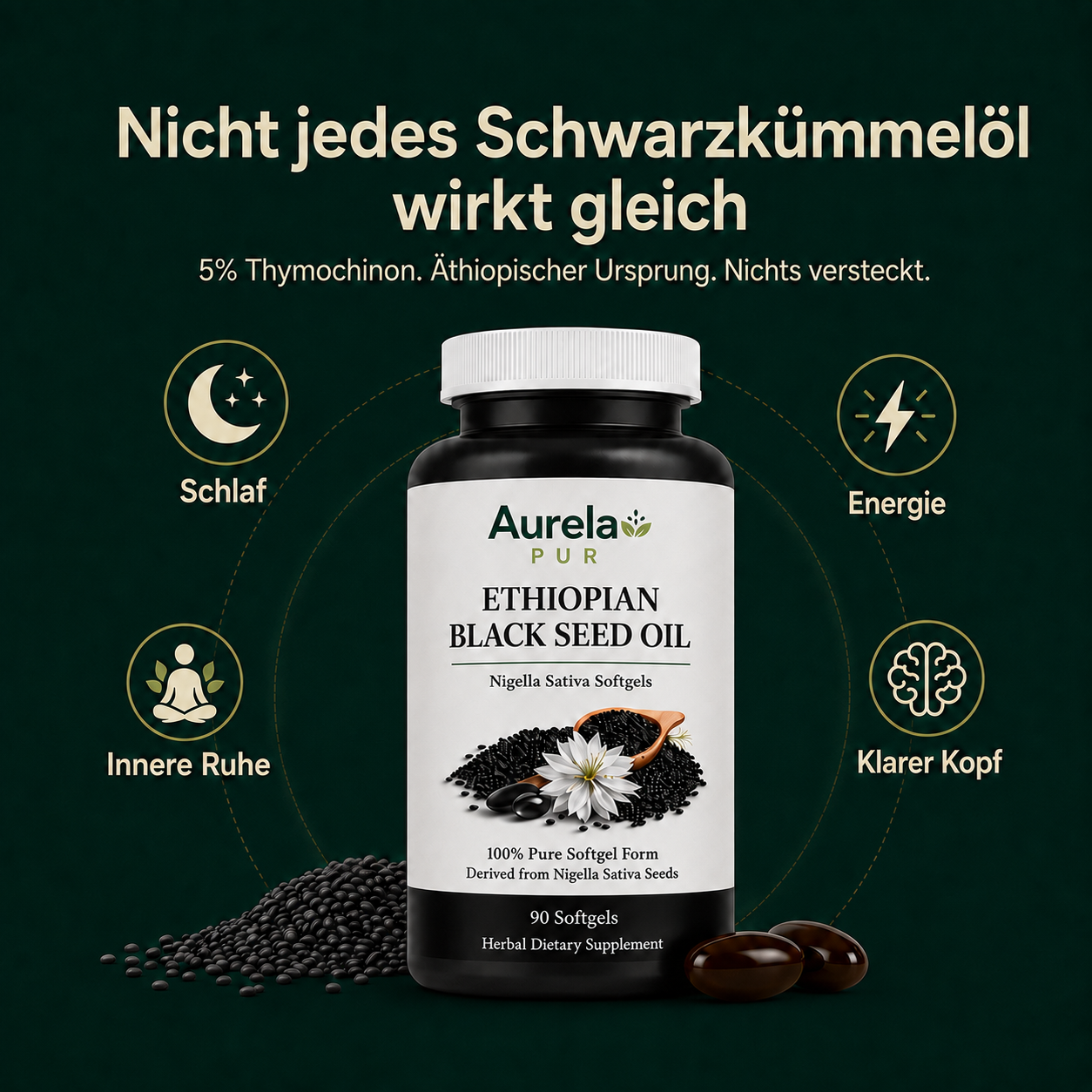 Aurela Pur® Äthiopische Schwarzkummelöl Softgels