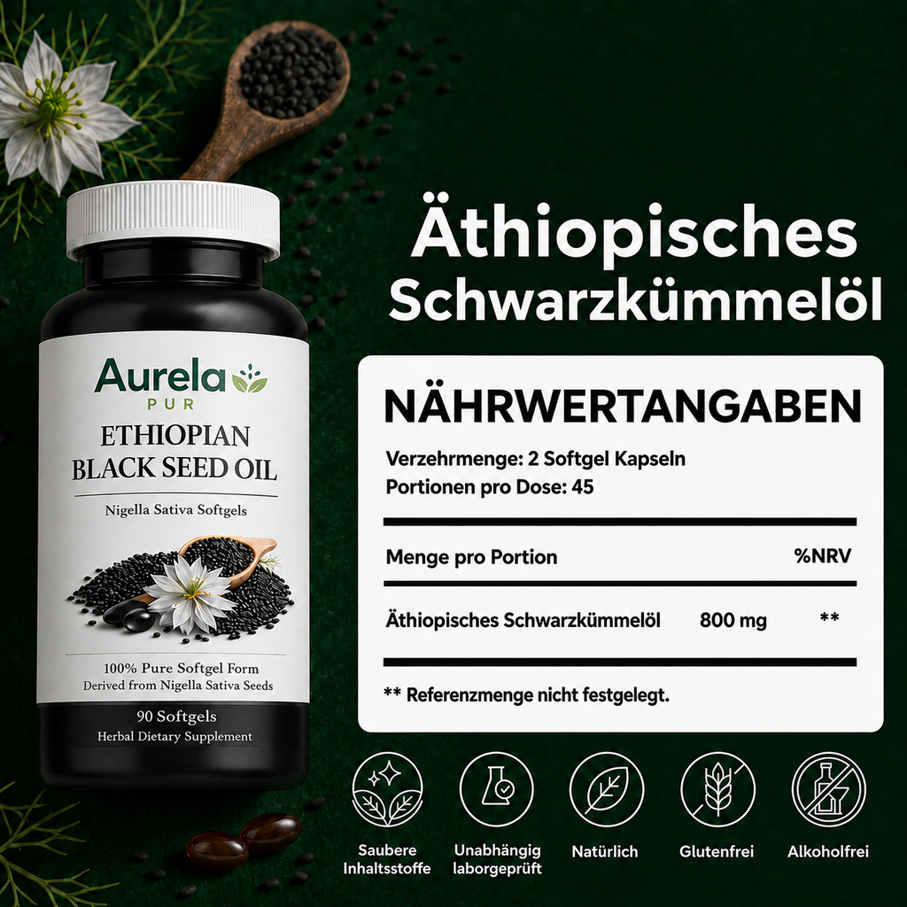 Aurela Pur® Äthiopische Schwarzkummelöl Softgels