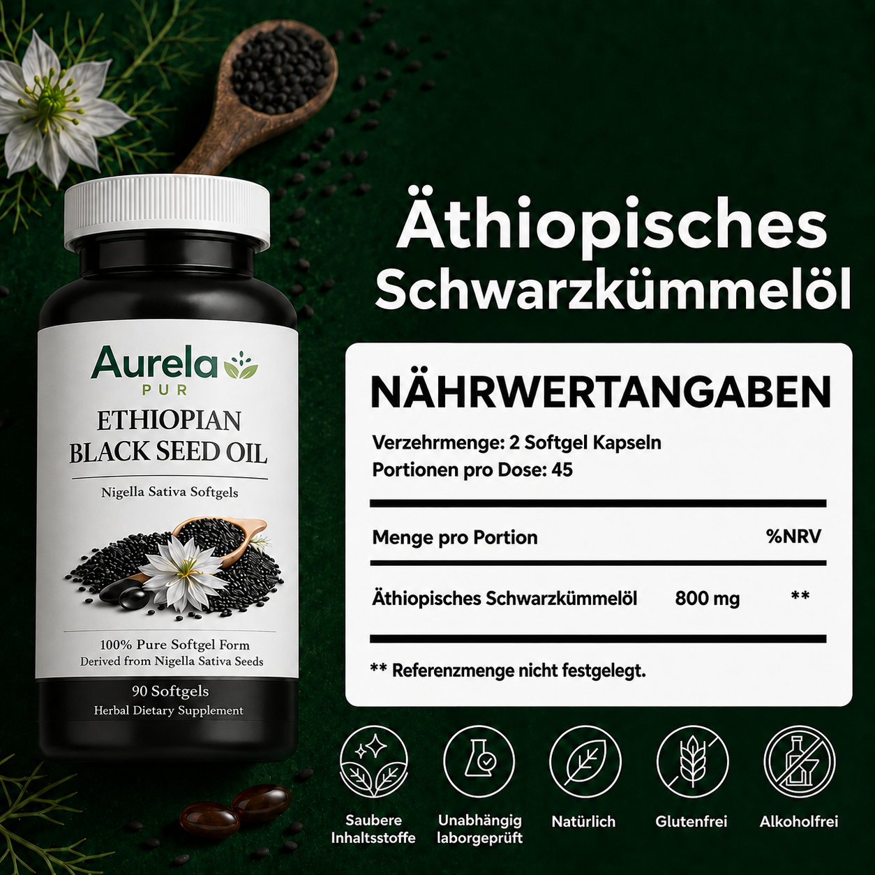 Aurela Pur® Äthiopische Schwarzkummelöl Softgels